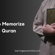 Person showing memorize quran by heart