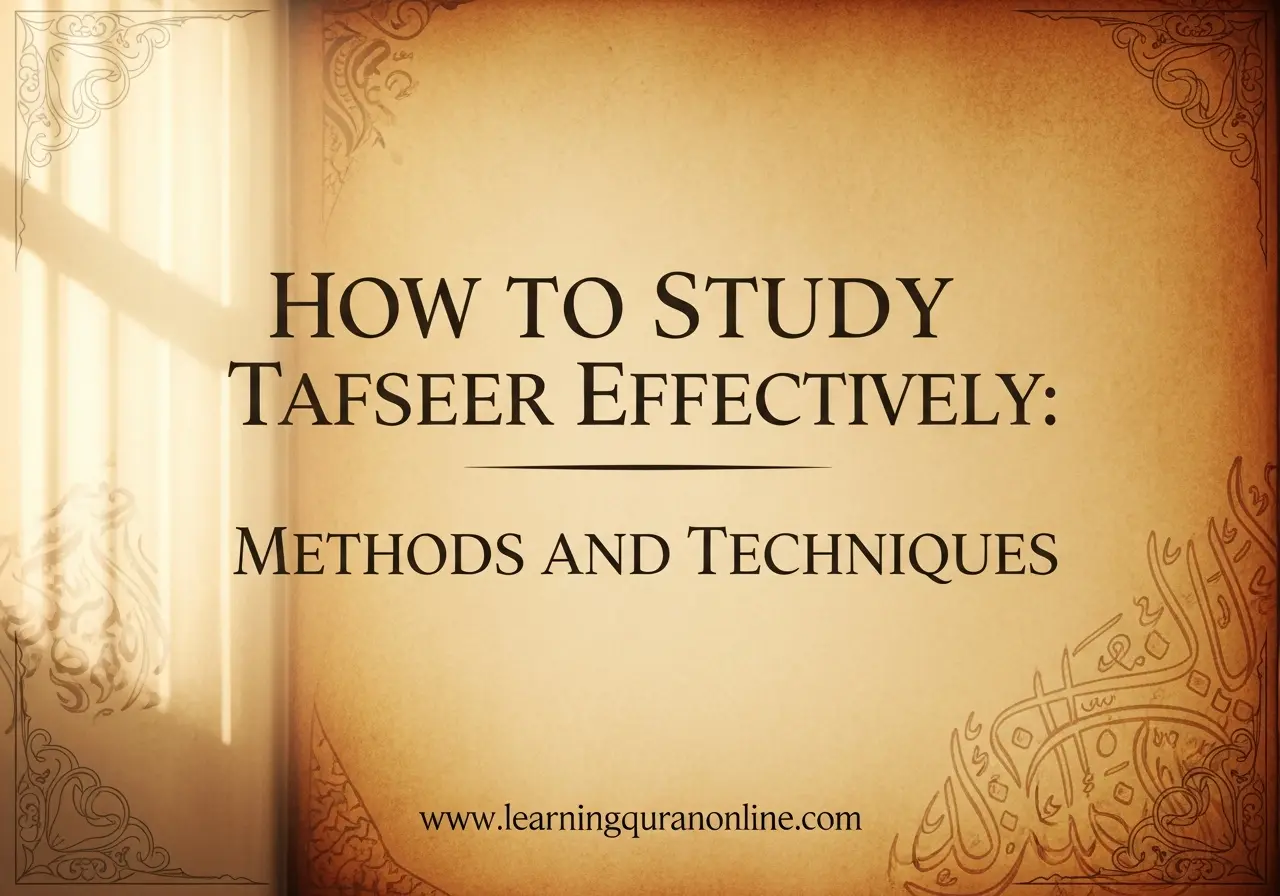 How to Study Tafseer Effectively: Methods and Techniques