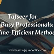 Tafseer for Busy Professionals: Time-Efficient Methods