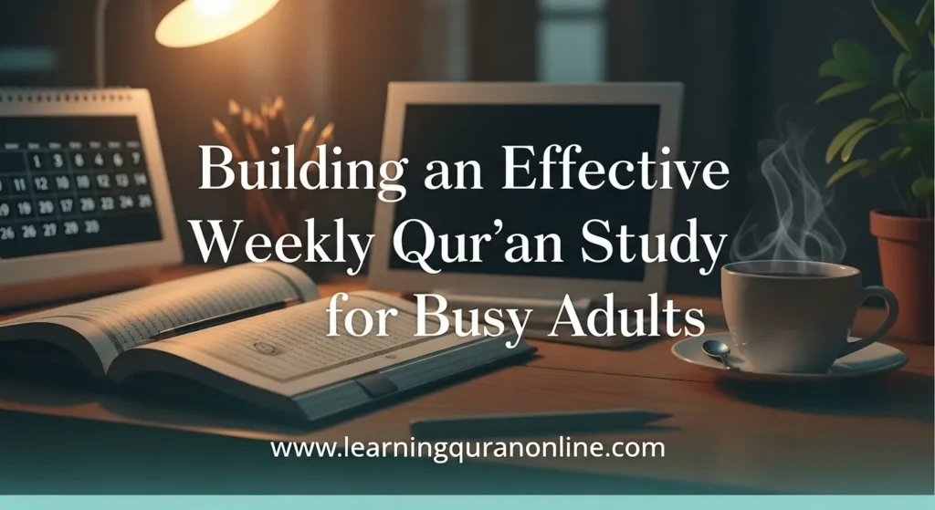 Building an Effective Weekly Qur’an Study Schedule for Busy Adults