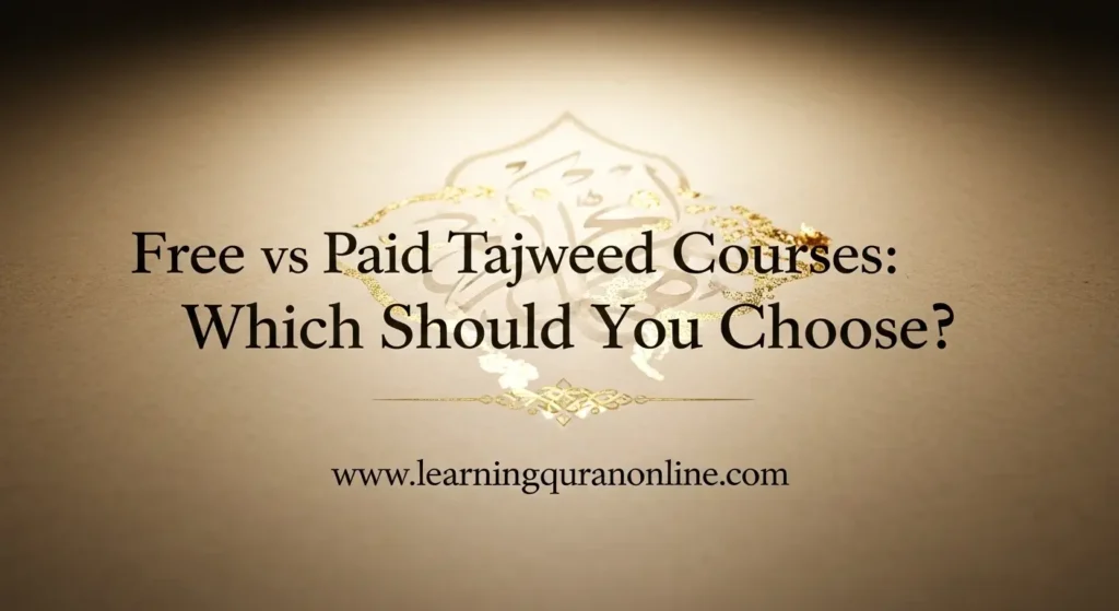 Free vs Paid Tajweed Courses: Which Should You Choose?