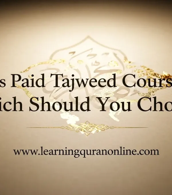 Free vs Paid Tajweed Courses: Which Should You Choose?