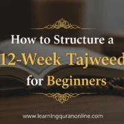 How to Structure a 12-Week Tajweed Course for Beginners