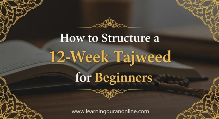 How to Structure a 12-Week Tajweed Course for Beginners